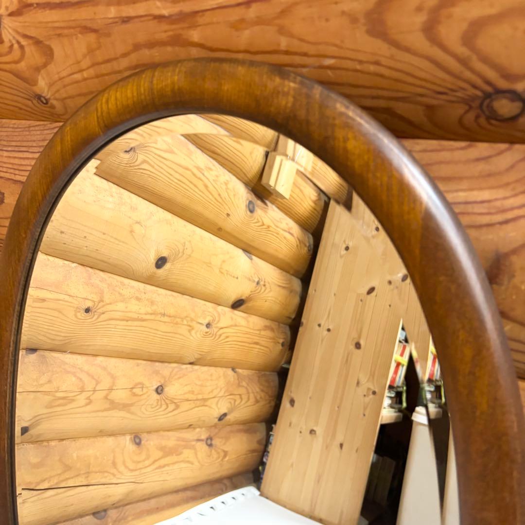 【希少】カリモク karinoku オーバル ウォールミラー 壁掛け鏡