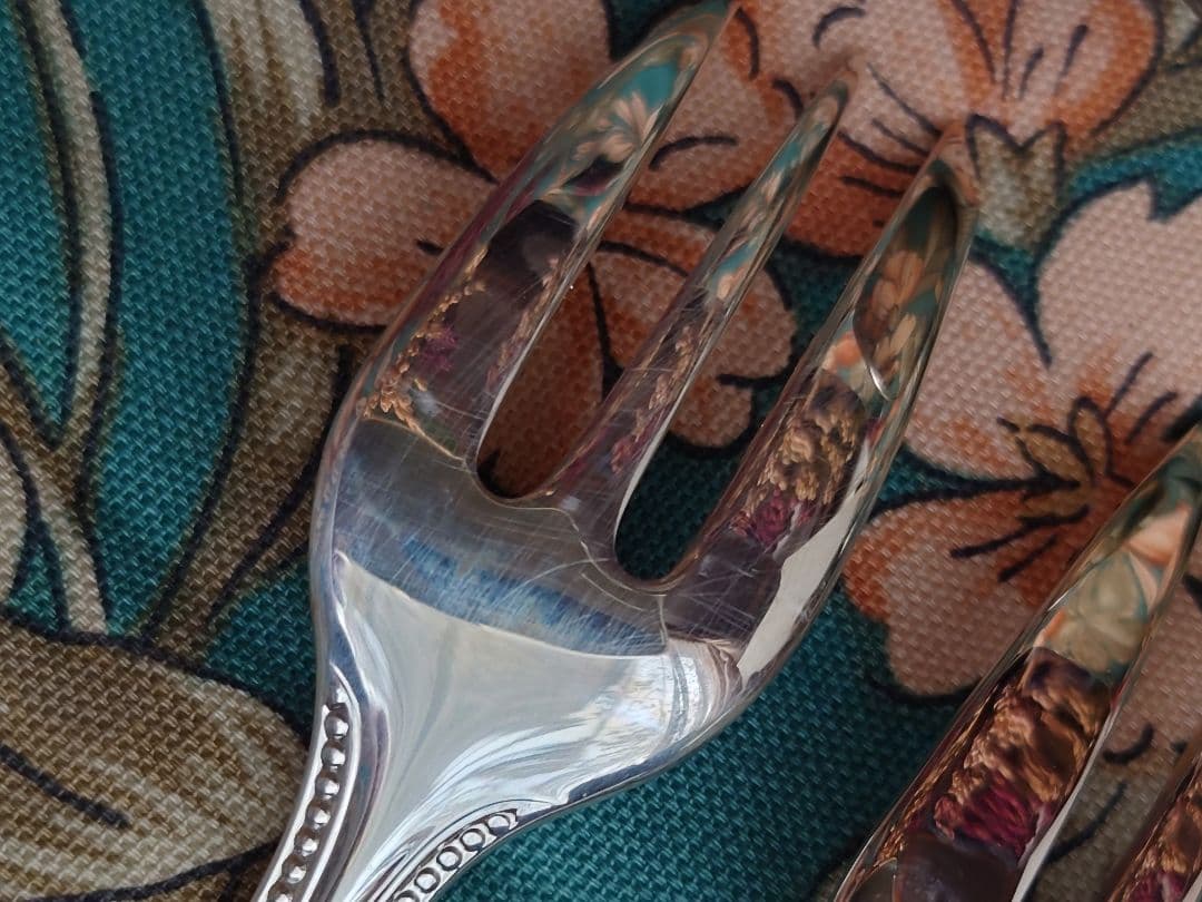 クリストフル パール コーヒースプーン6本 ケーキフォーク6本 合計12点