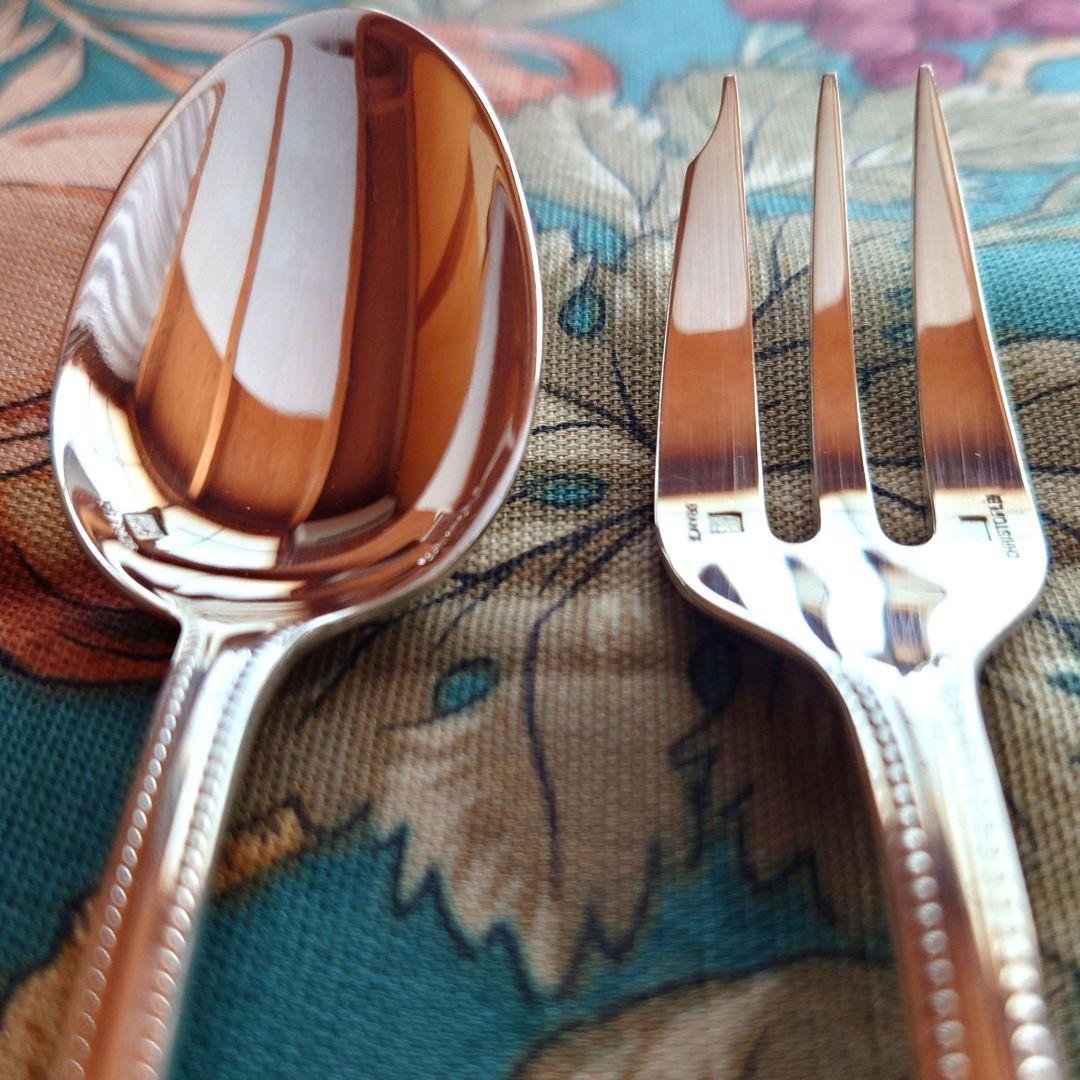 クリストフル パール コーヒースプーン6本 ケーキフォーク6本 合計12点