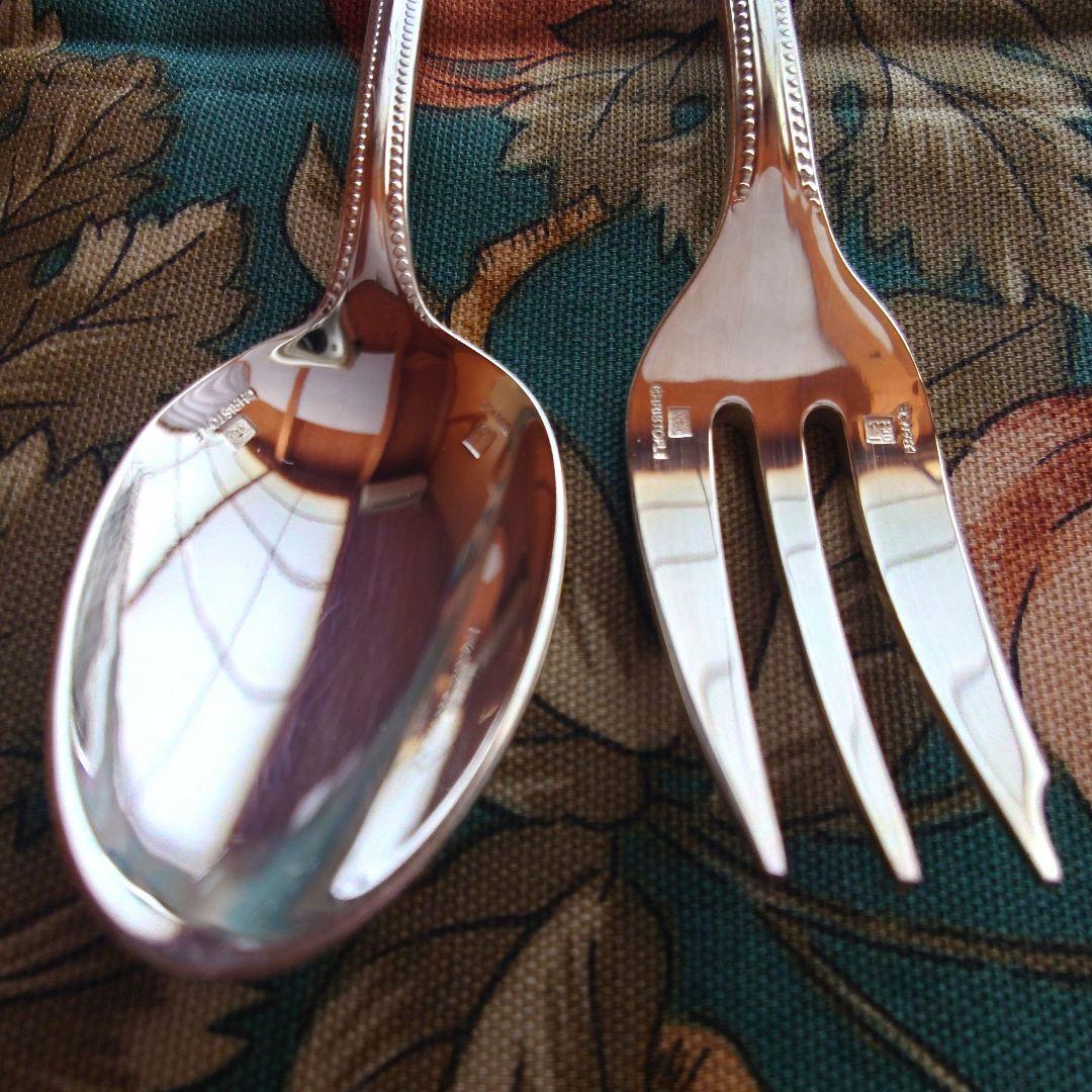 クリストフル パール コーヒースプーン6本 ケーキフォーク6本 合計12点