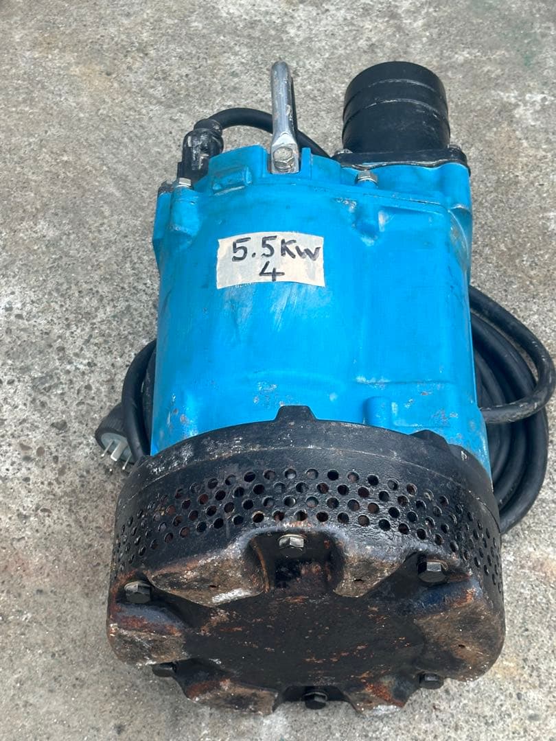 4.ツルミ　排水用水中ポンプKTV3-55 三相 200V 60Hz 5.5kW