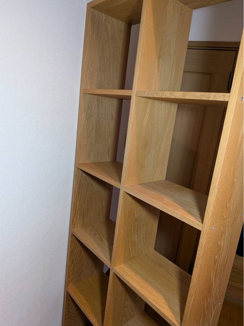 ■送料込■無印良品 スタッキングシェルフ 5×2 木製家具棚MUJIオーク材収納