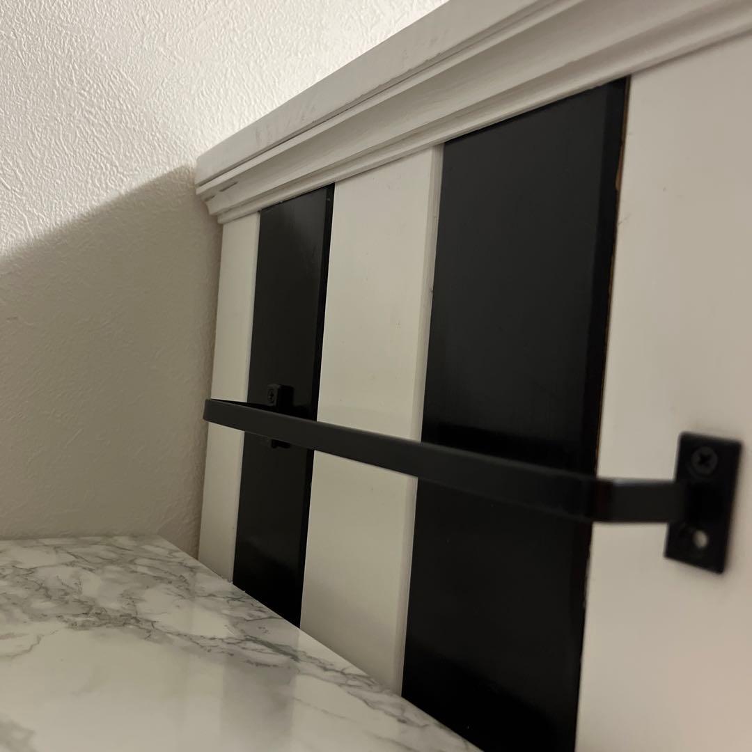 デザインチェスト　サイドフック付き　モノトーン　ストライプ　引き出し