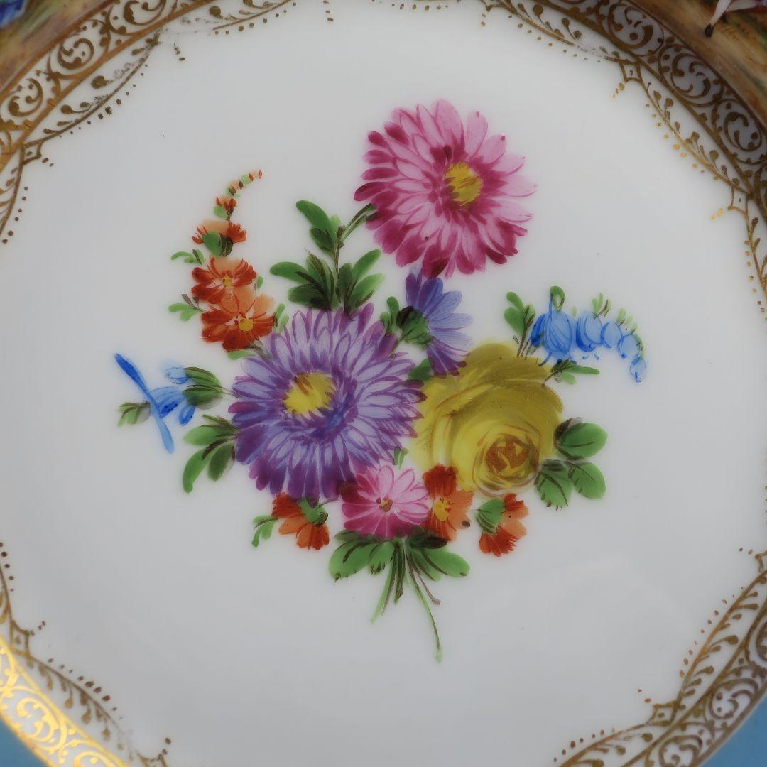 【レア】凛として美しいドレスデンのプレート（22.5cm）