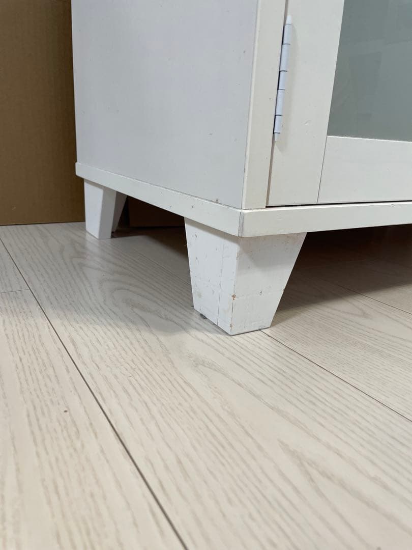 ホワイト木製食器棚・キッチンカウンター