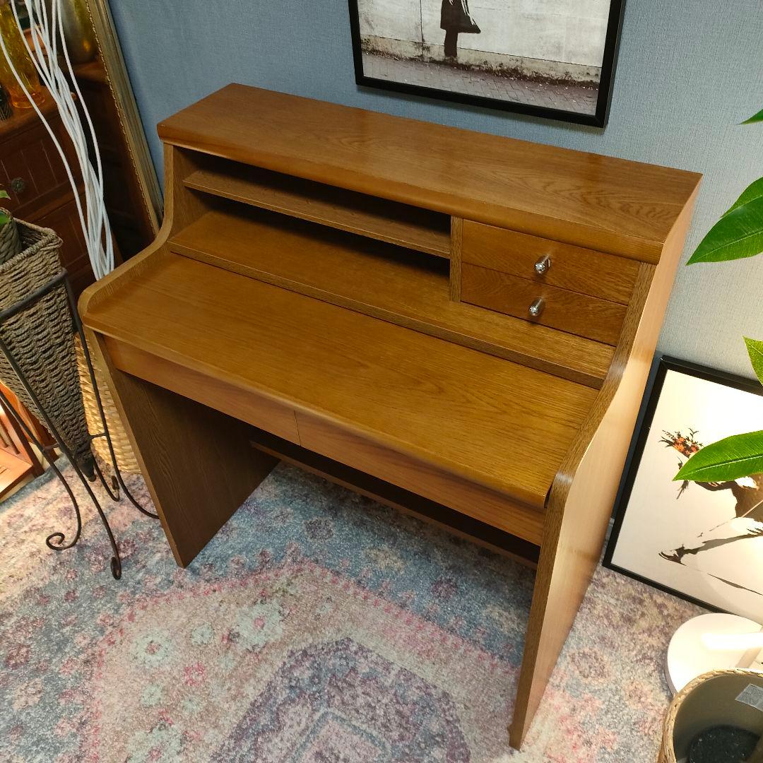 小島工芸 ライティングデスク オーク材 欧スタイル