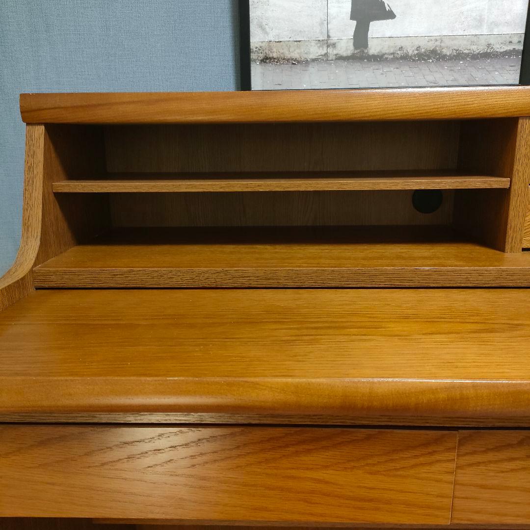 小島工芸 ライティングデスク オーク材 欧スタイル