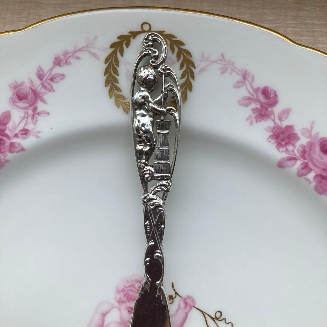 純銀　天使　バターナイフ　スプレッダー