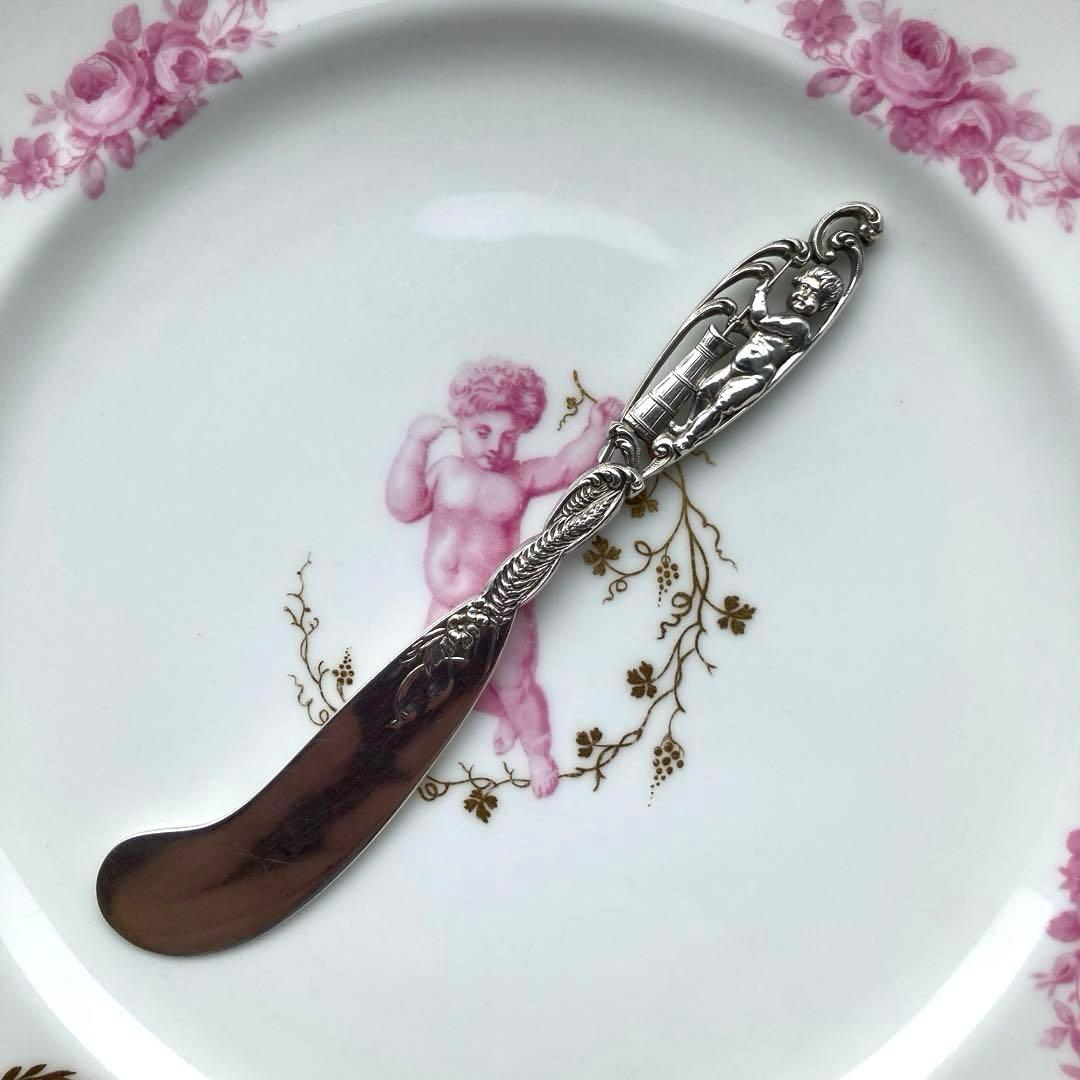 純銀　天使　バターナイフ　スプレッダー