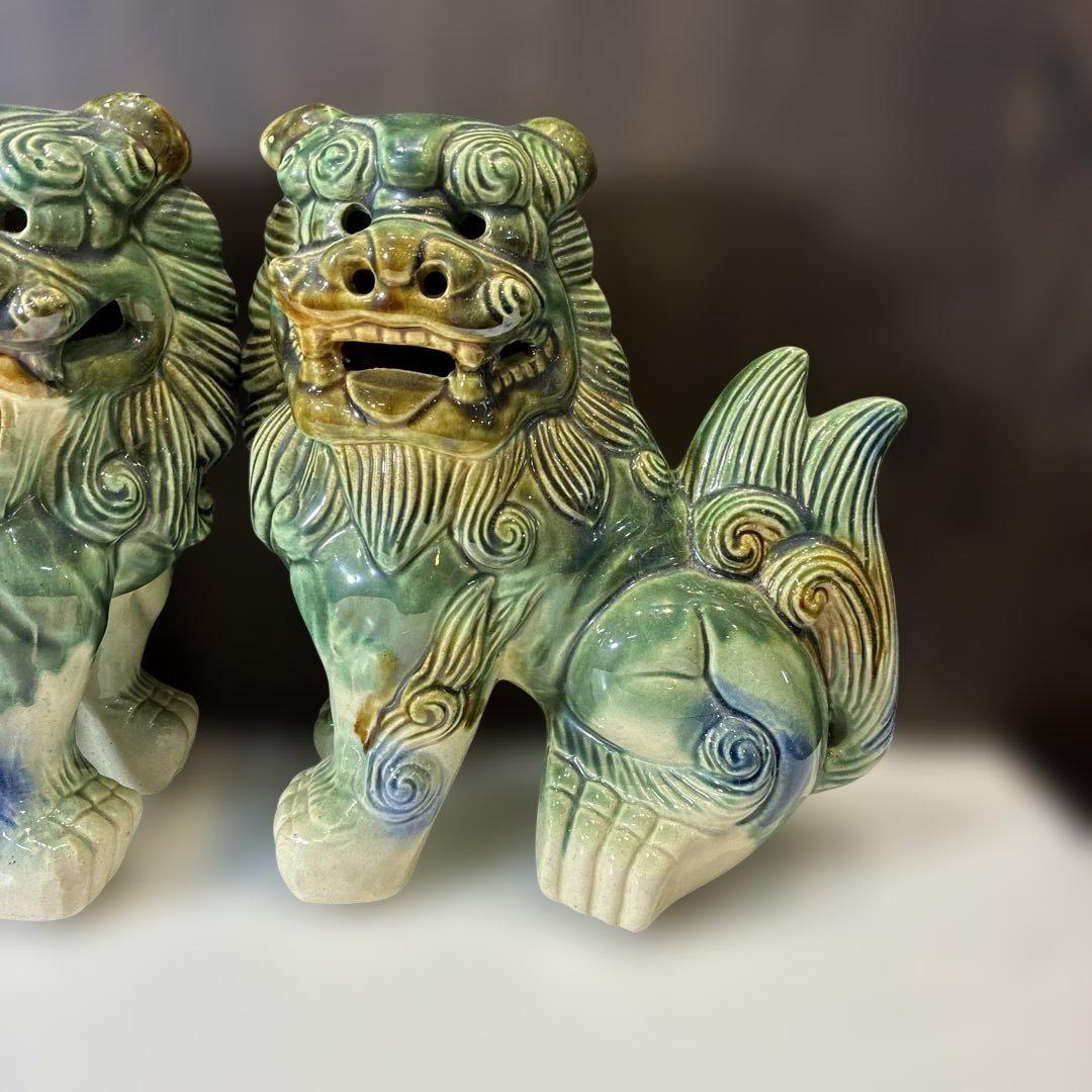 魔除獅子 阿吽対 シーサー 置物 唐獅子 厄除け 狛犬 沖縄 琉球 - メルカリ