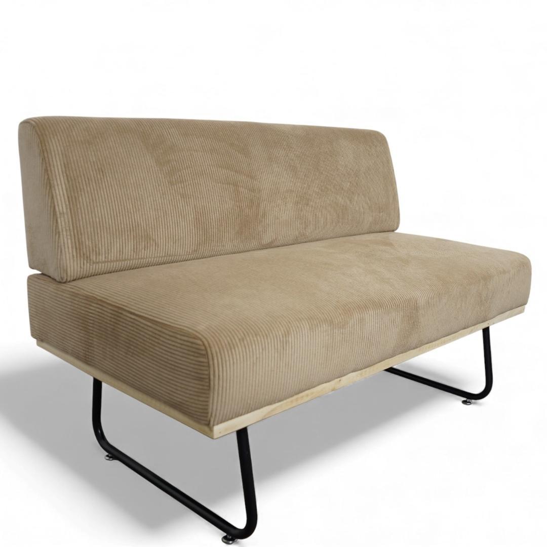 送料無料【新品】幅105cm コーデュロイアイアン脚 北欧 モダン