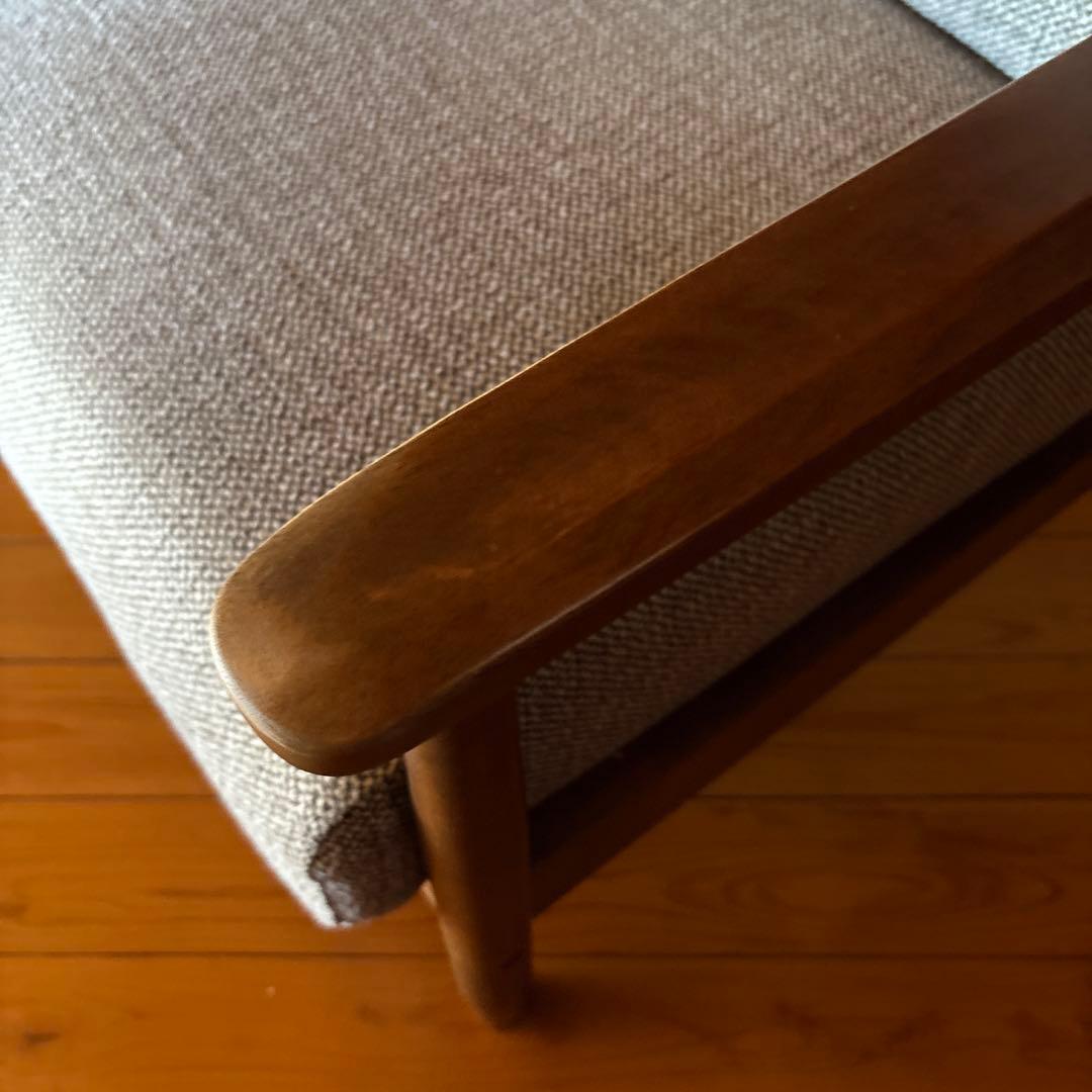 ※今月で処分します　大幅値下げ【座面カバー手洗い洗濯済み】1人掛けソファ グレー