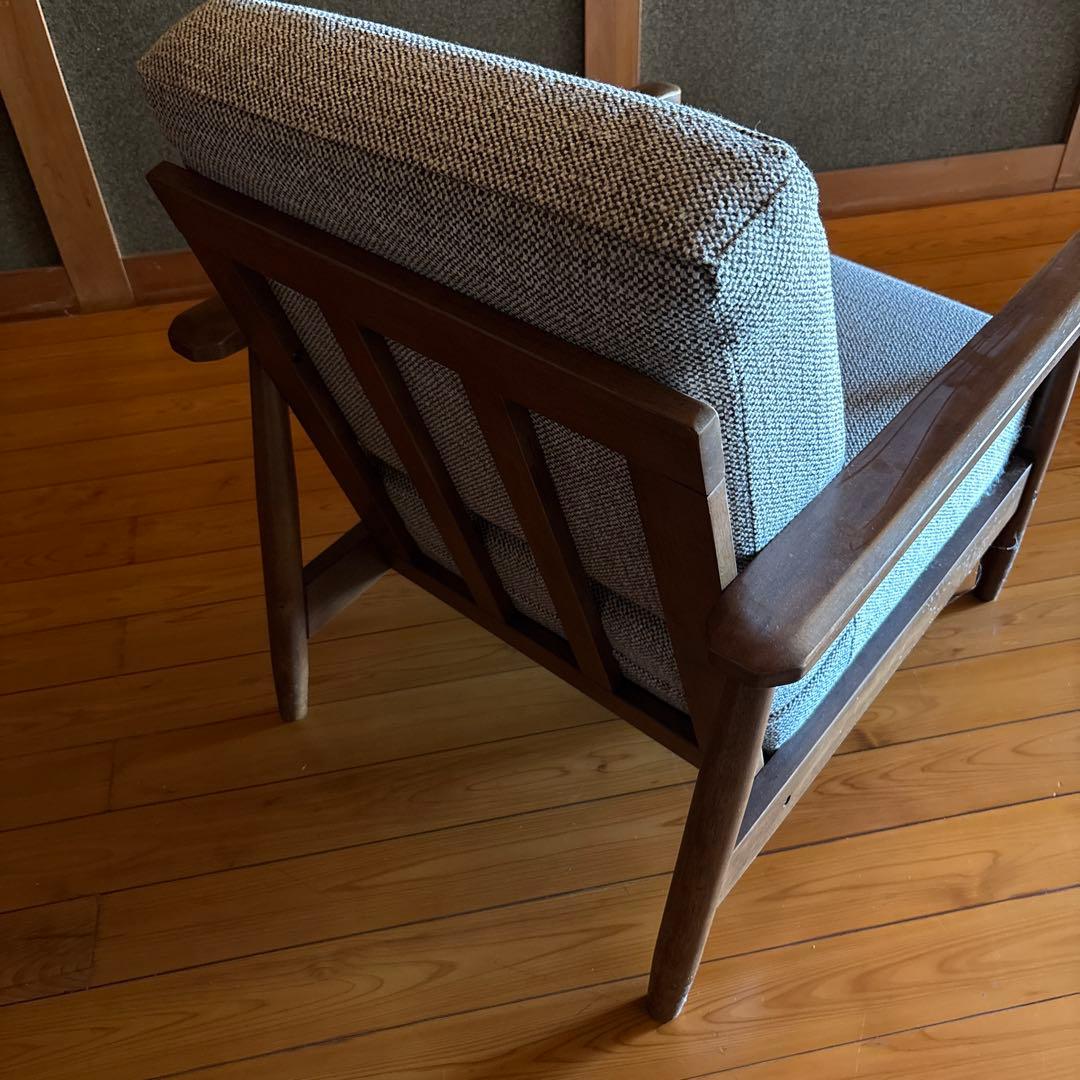 ※今月で処分します　大幅値下げ【座面カバー手洗い洗濯済み】1人掛けソファ グレー