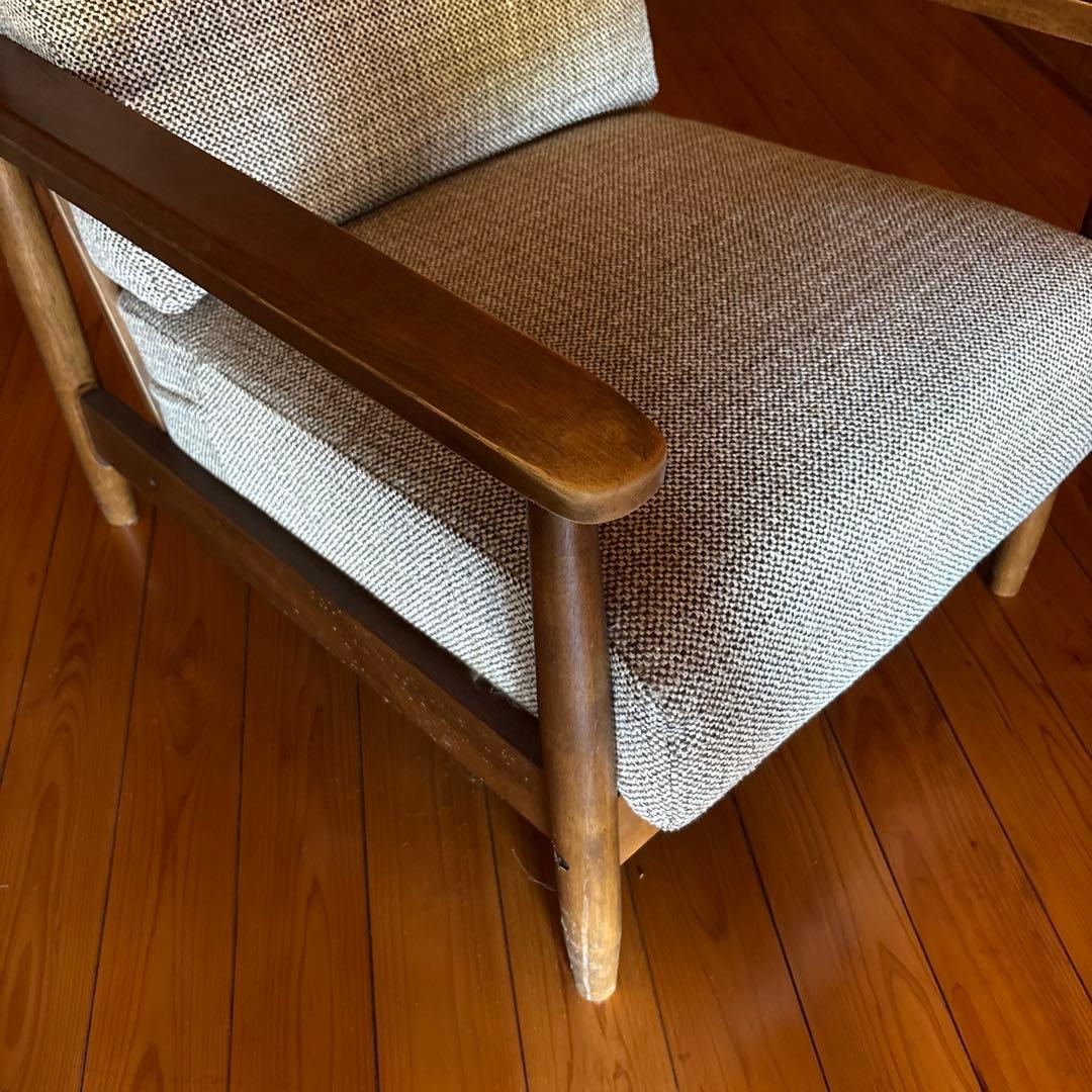 ※今月で処分します　大幅値下げ【座面カバー手洗い洗濯済み】1人掛けソファ グレー