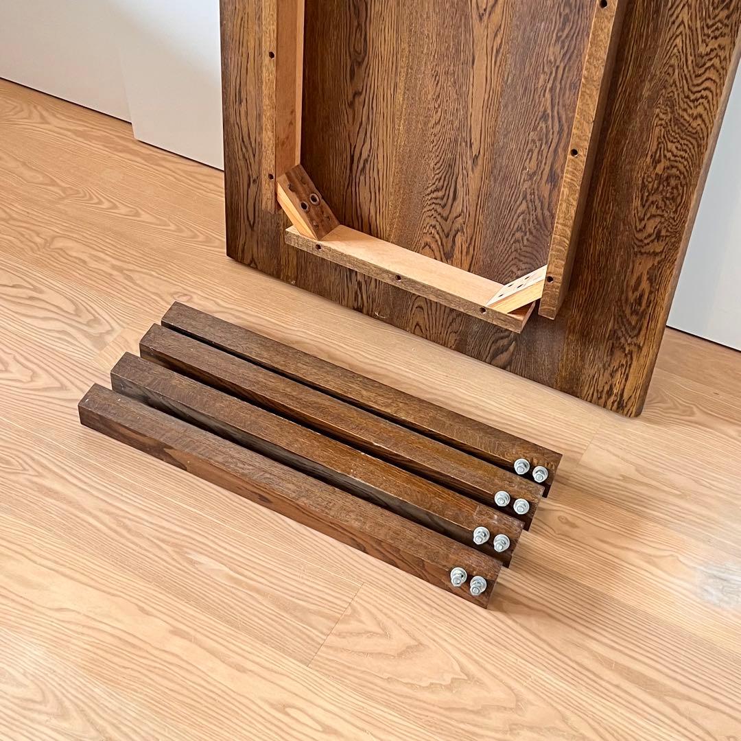 無垢材 オーダーメイド ダイニングテーブル 4人掛 W1300 脚の取外し