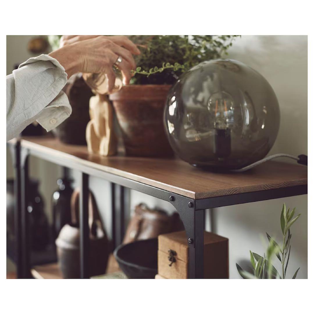 【送料込】美品★収納ラック オープンラック 木目　棚シェルフユニット,ブラック,