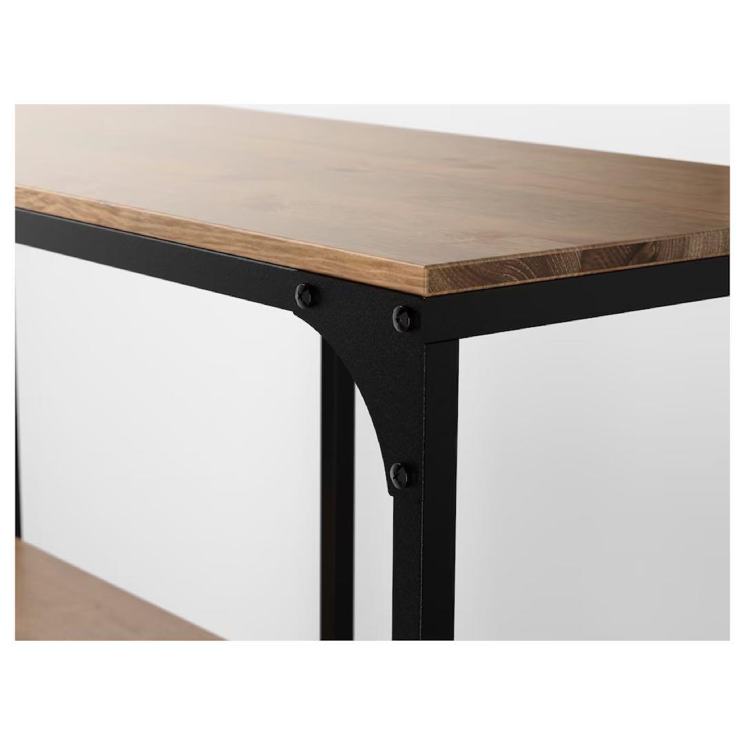 【送料込】美品★収納ラック オープンラック 木目　棚シェルフユニット,ブラック,