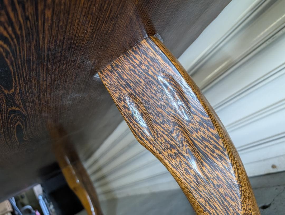 天然木座卓　一枚板 曲線脚デザイン【無垢】