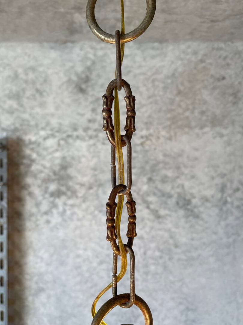 35. Cage フランス アンティーク シャンデリア 3灯 キャンドルブロンズ