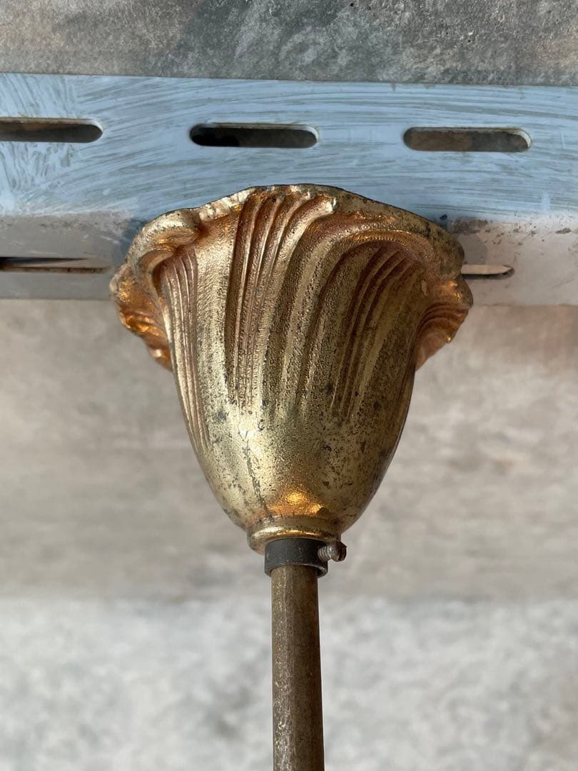 35. Cage フランス アンティーク シャンデリア 3灯 キャンドルブロンズ