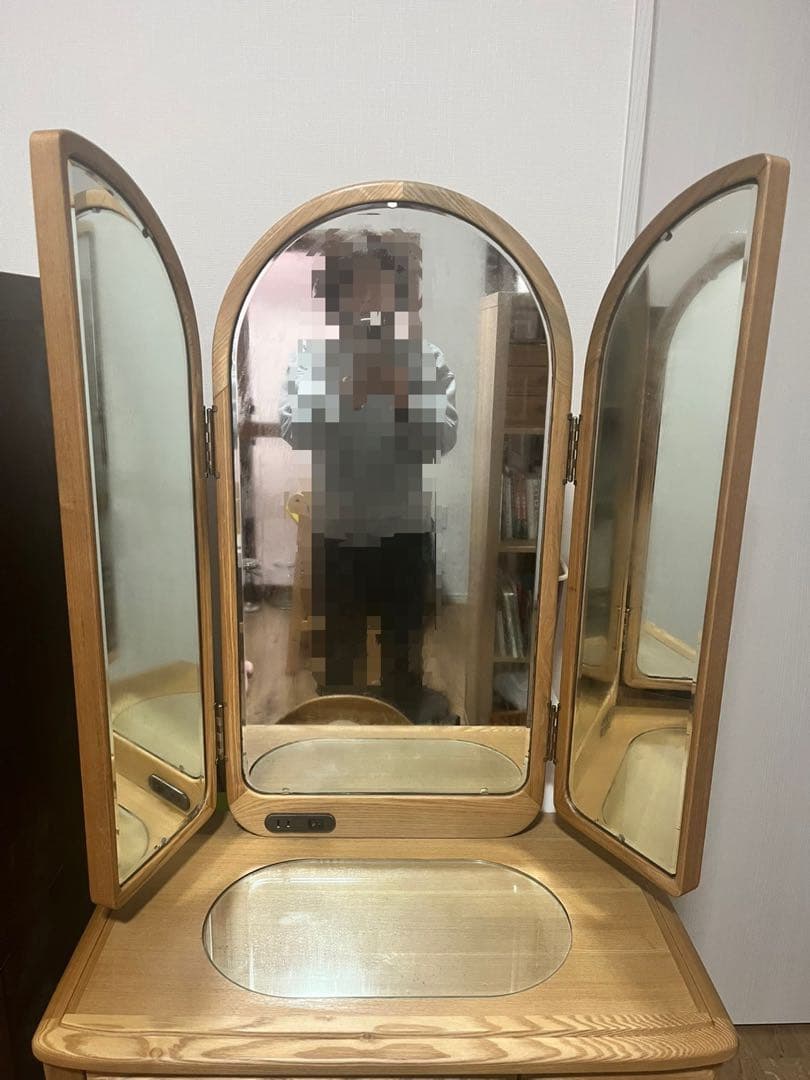 木製三面鏡ドレッサー