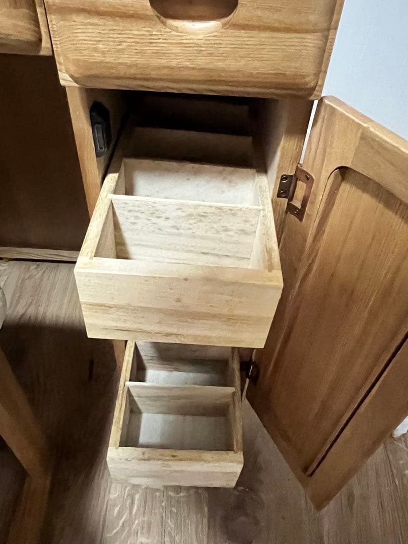 木製三面鏡ドレッサー