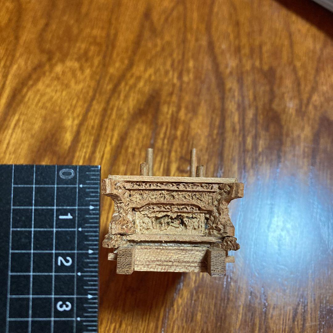 ミニだんじり　三枚板　ミニ彫刻