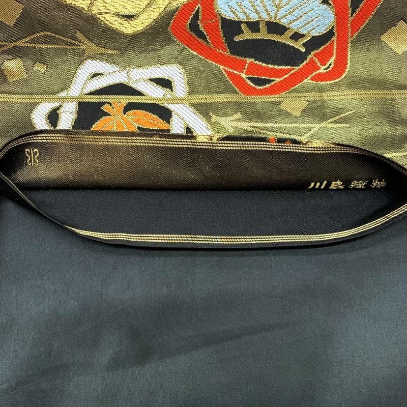 0ag56◆川島織物 ハーフ成人式 全通袋帯 七五三 七歳 松竹梅◆美品