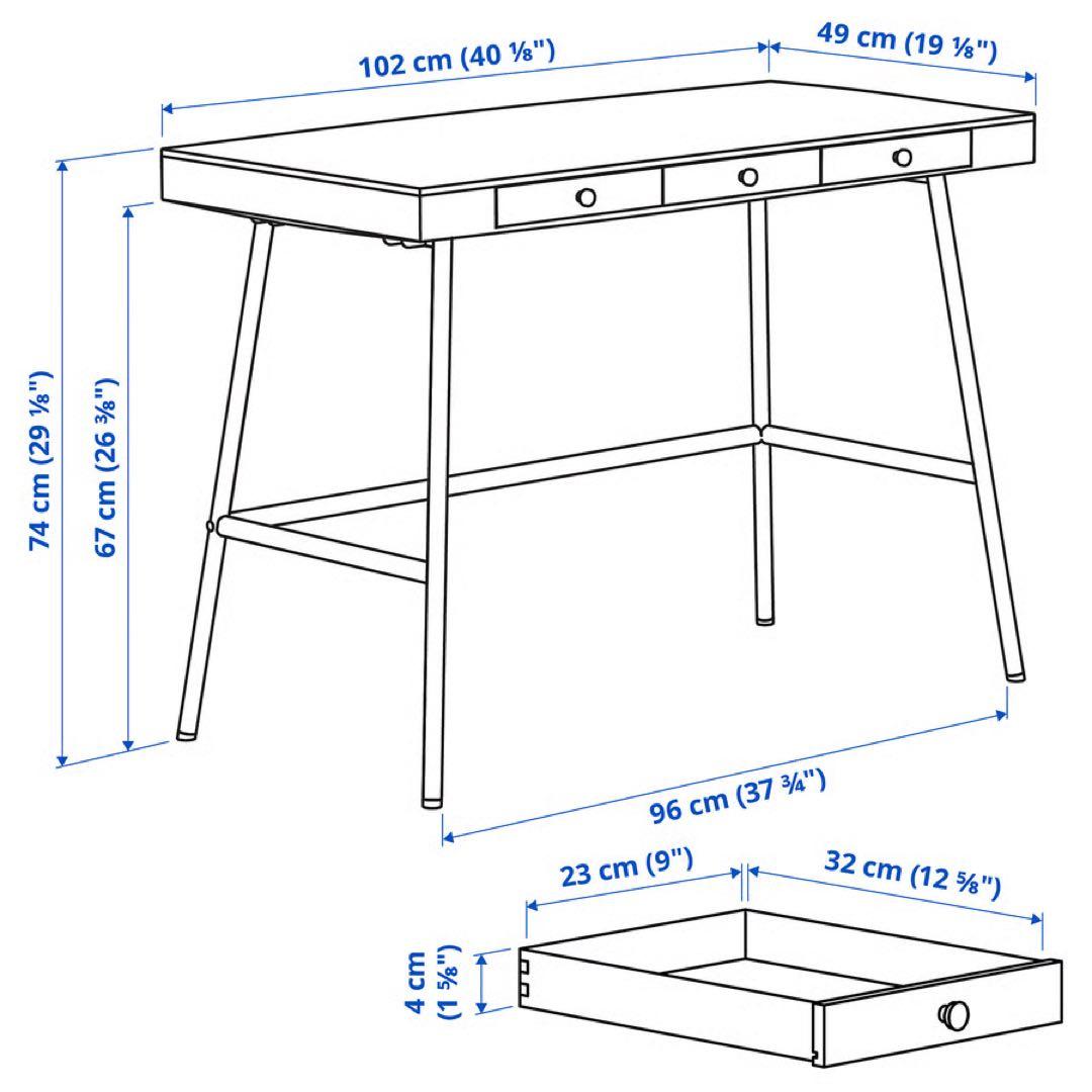 【最新デザイン】IKEA リルオーセン　パソコンデスク