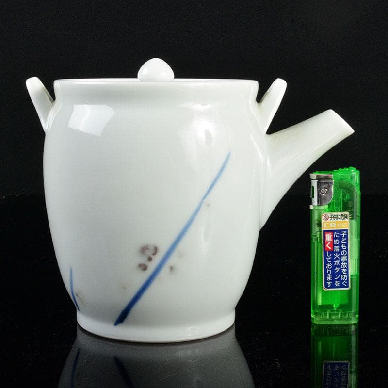 日本画家 郷倉千靱作 染付釉裏紅 花文 急須 共箱 M R4346 - メルカリ