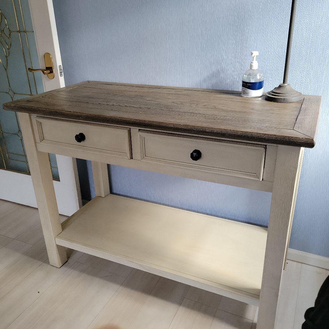 アメリカ家具アシュレイストア　フレンチカントリースタイル 木製コンソールテーブル