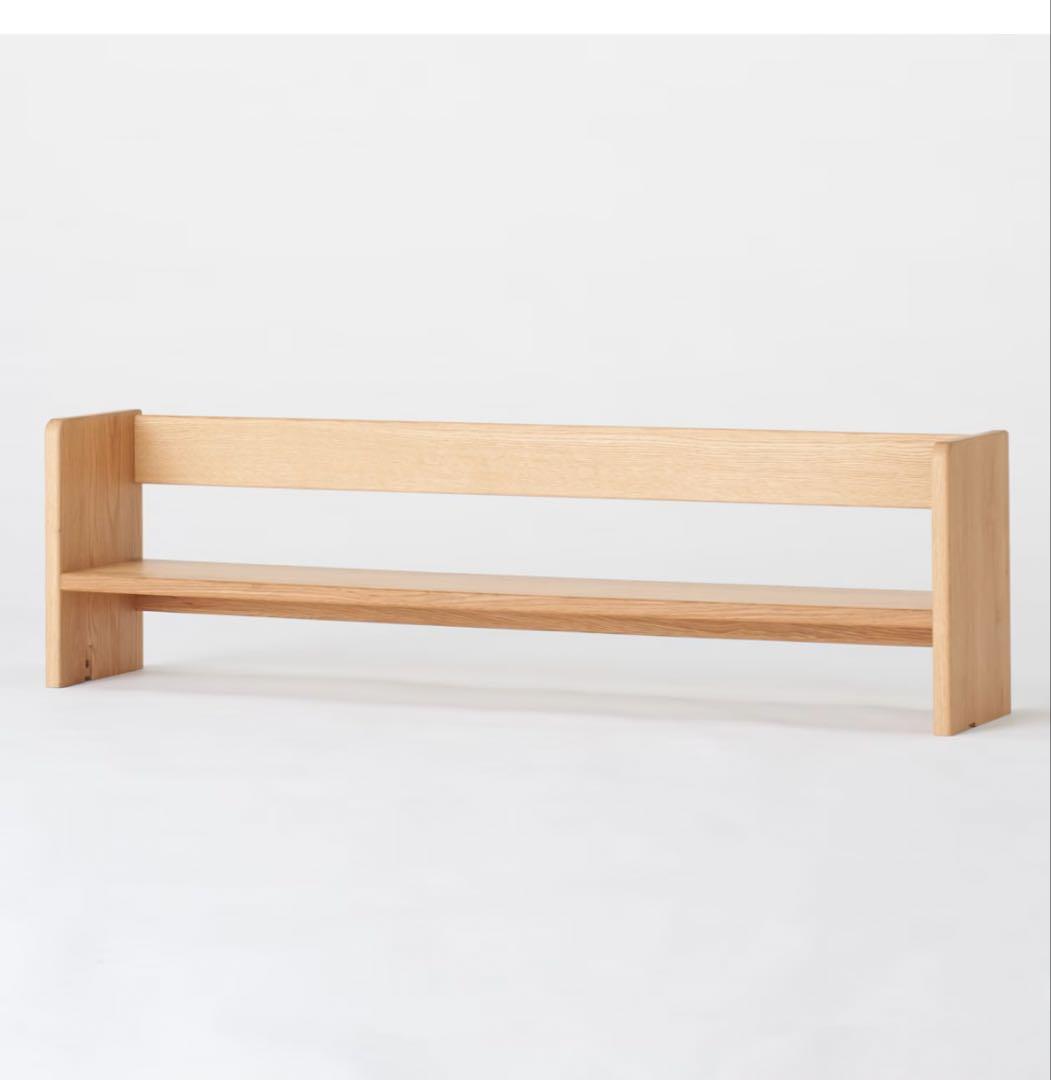 無印良品　オーク無垢材デスク用上置き棚