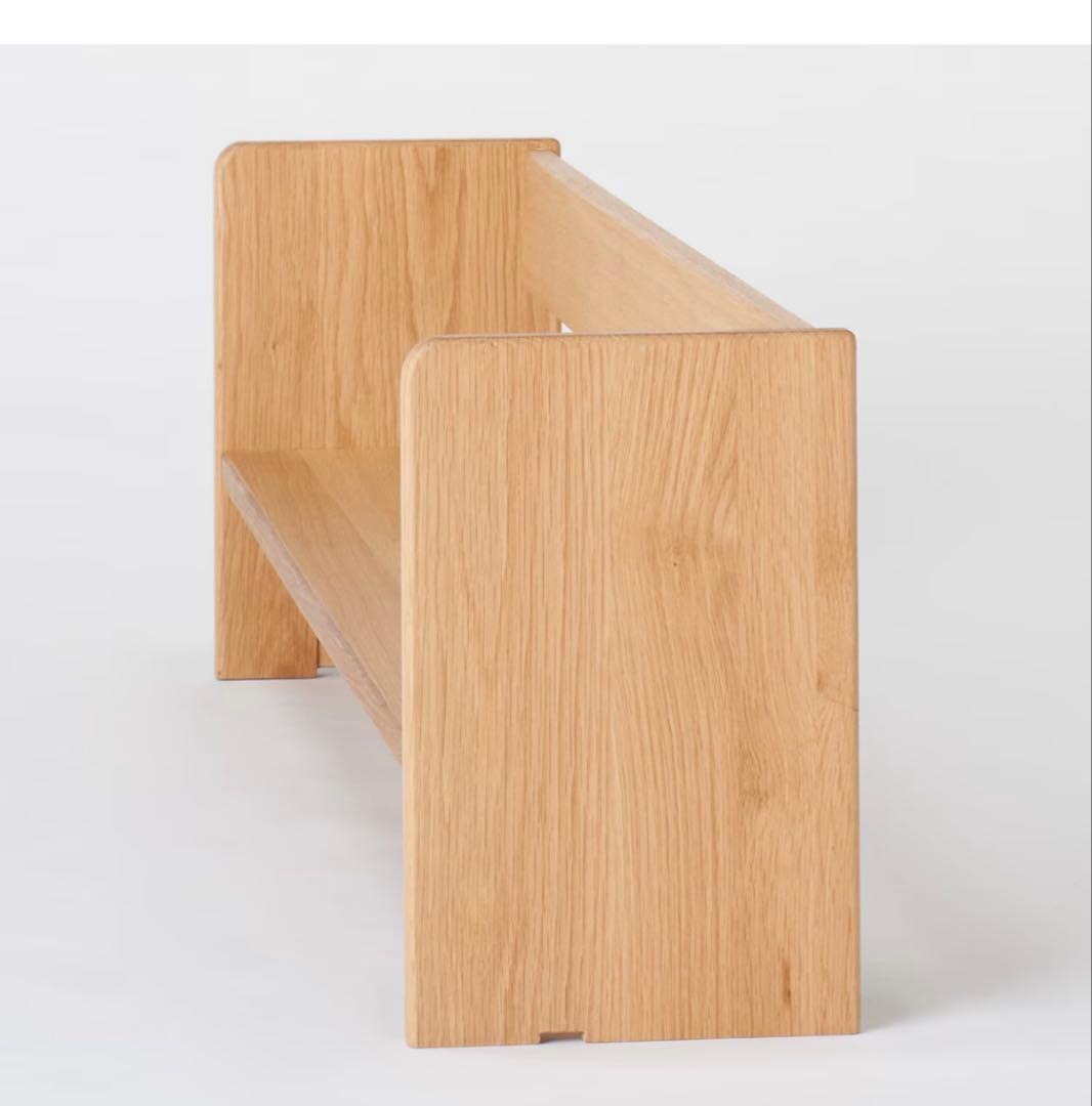 無印良品　オーク無垢材デスク用上置き棚