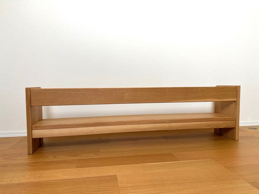 無印良品　オーク無垢材デスク用上置き棚