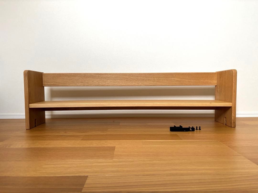 無印良品　オーク無垢材デスク用上置き棚