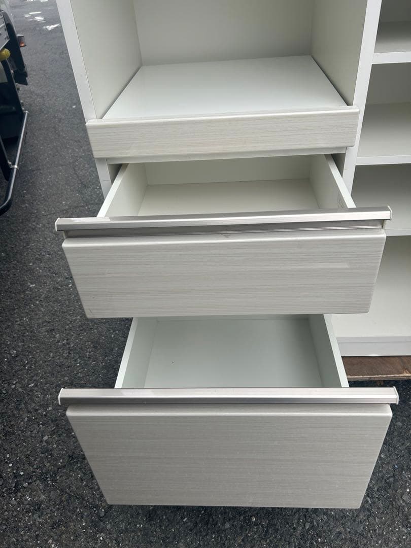 モンブラン　ニトリ　ホワイトキッチン収納キャビネット　※直接引取