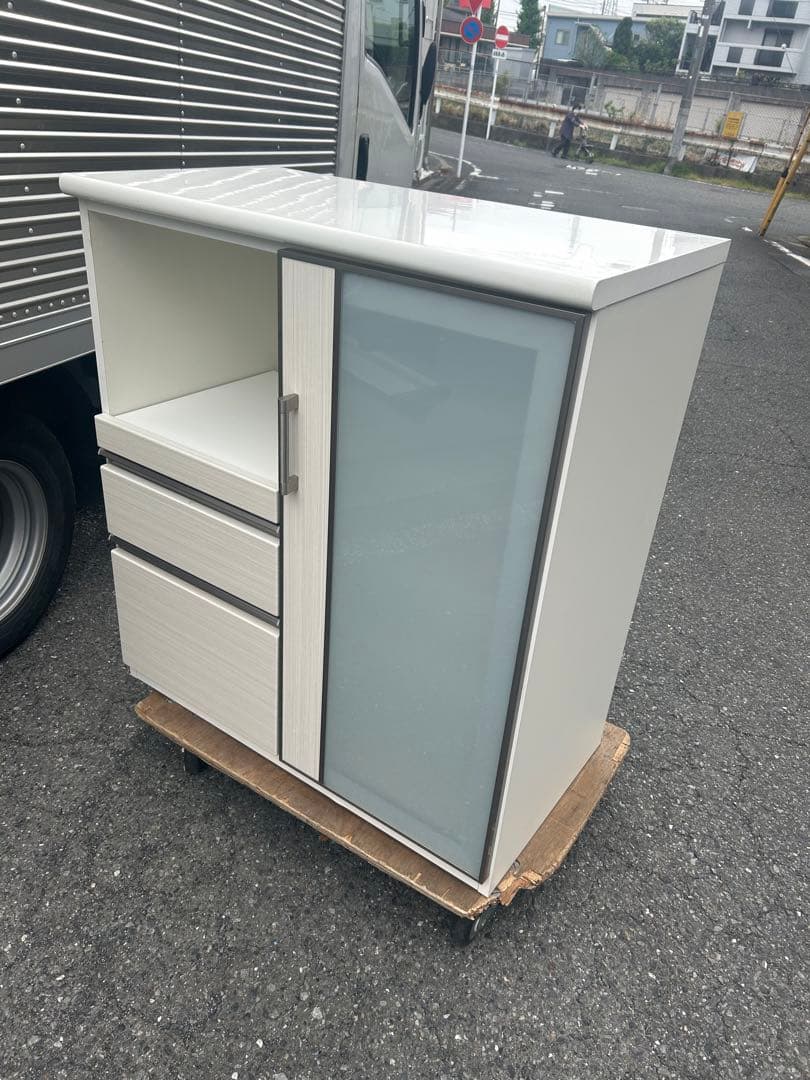 モンブラン　ニトリ　ホワイトキッチン収納キャビネット　※直接引取