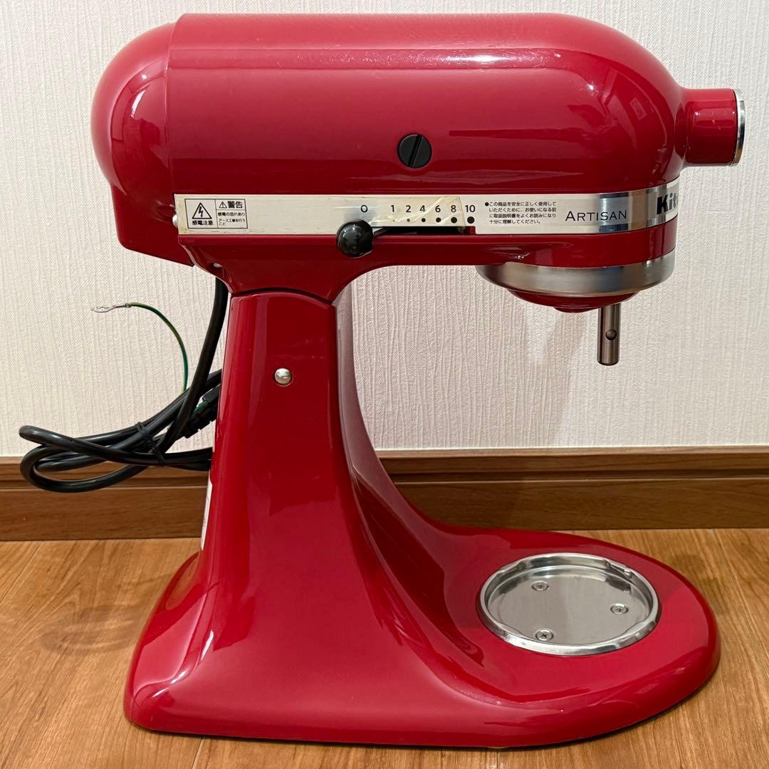 【美品】KitchenAid Artisan スタンドミキサー レッド 4.8L