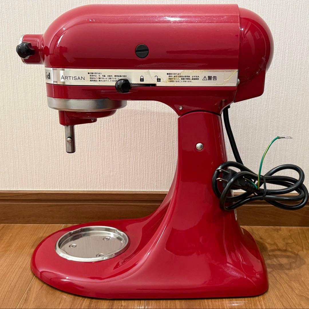 【美品】KitchenAid Artisan スタンドミキサー レッド 4.8L