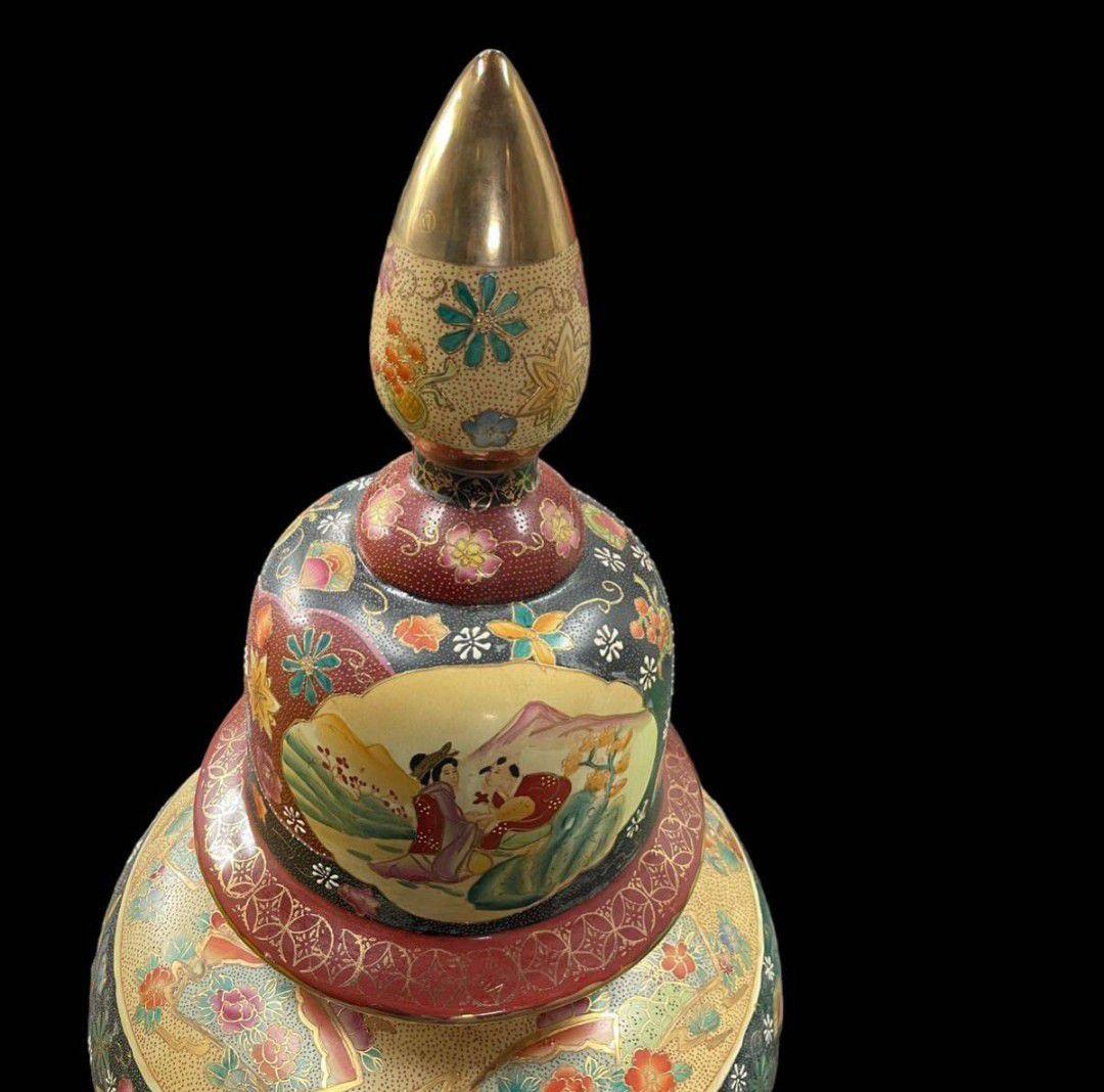 特大 美品】薩摩焼 沈降壺 高さ約130cm 特大 大型 花瓶 古中国 飾り壺