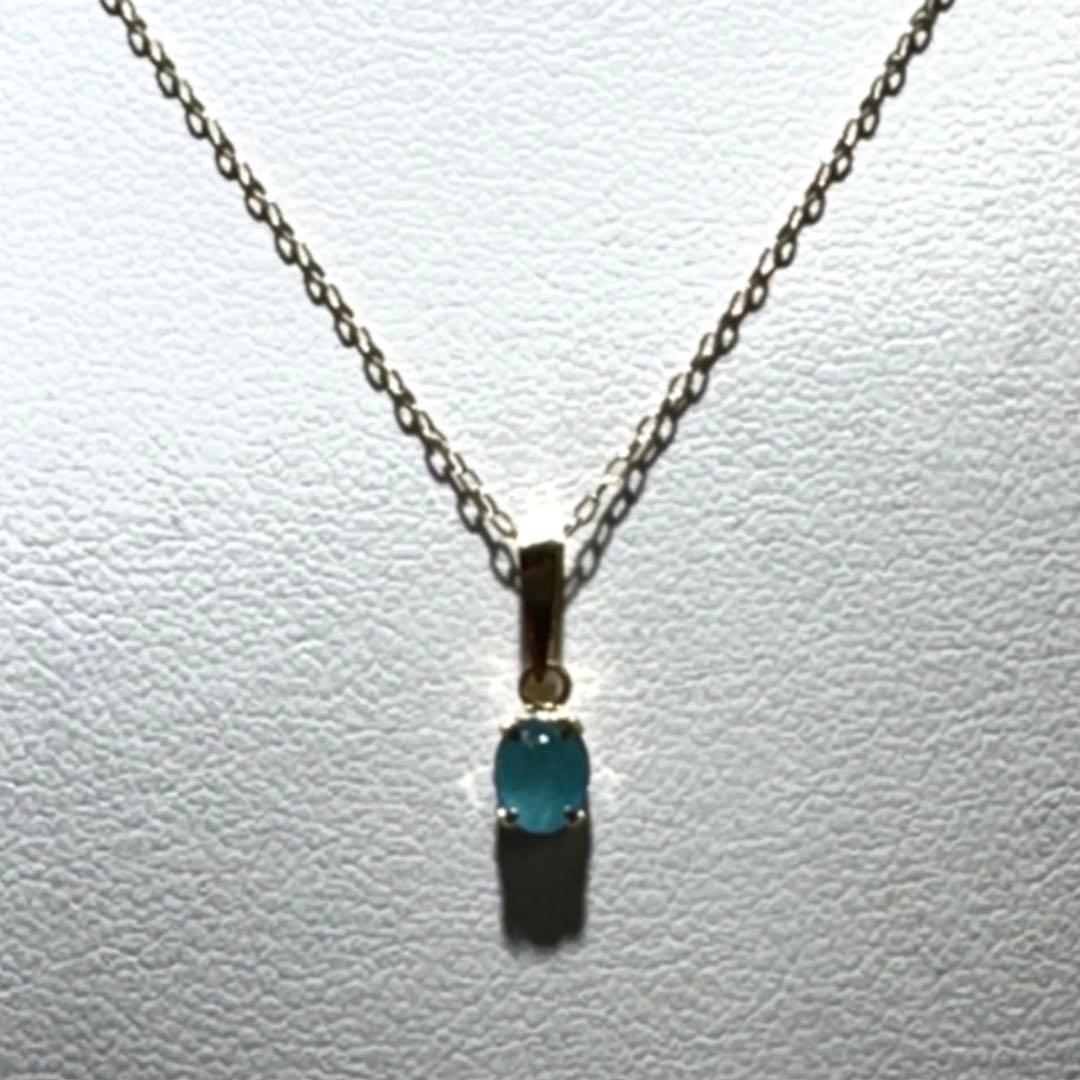 k18パライバトルマリンペンダントネックレスNO25-2444