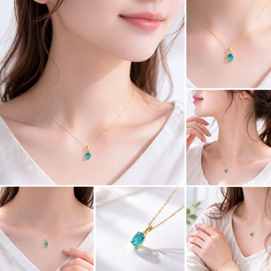 k18パライバトルマリンペンダントネックレスNO25-2444