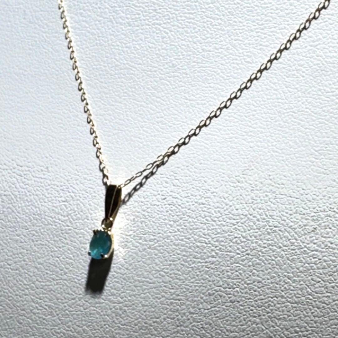 k18パライバトルマリンペンダントネックレスNO25-2444