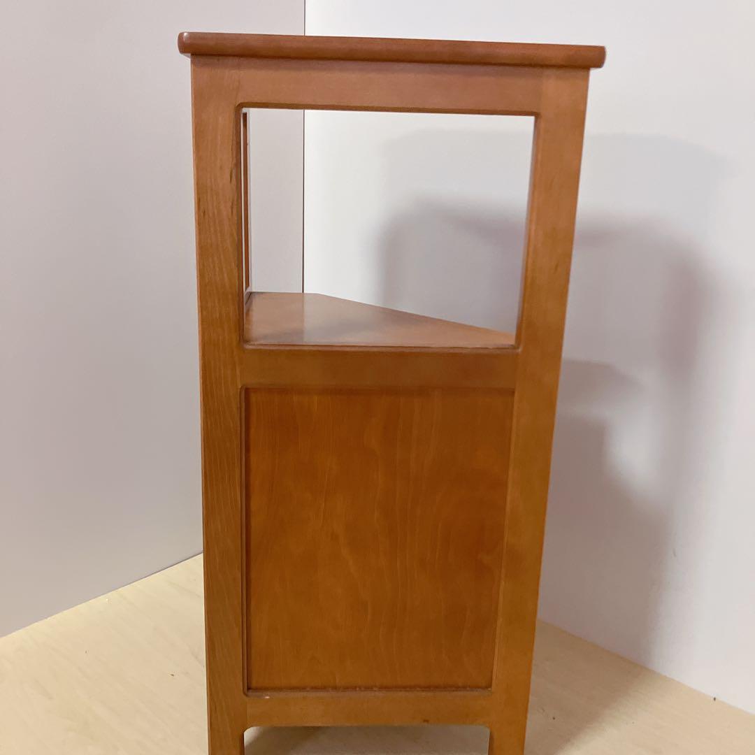 karimoku カリモク　コーナーラック　電話台　サイドラック　籐 ラタン