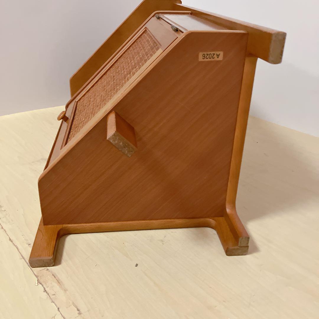 karimoku カリモク　コーナーラック　電話台　サイドラック　籐 ラタン