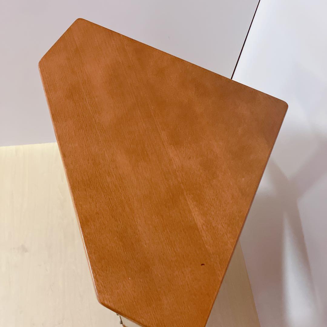 karimoku カリモク　コーナーラック　電話台　サイドラック　籐 ラタン