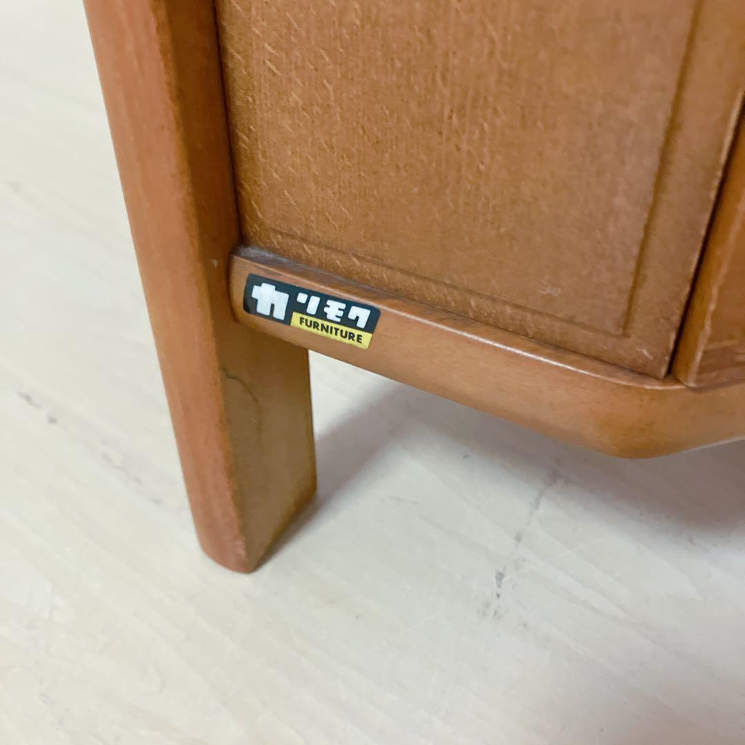 karimoku カリモク　コーナーラック　電話台　サイドラック　籐 ラタン