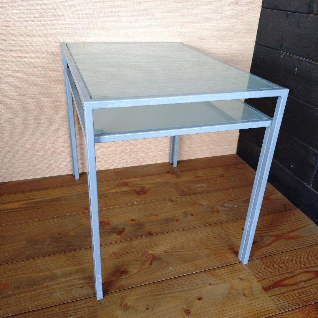 ガラス & 金属 テーブル セット　インテリア