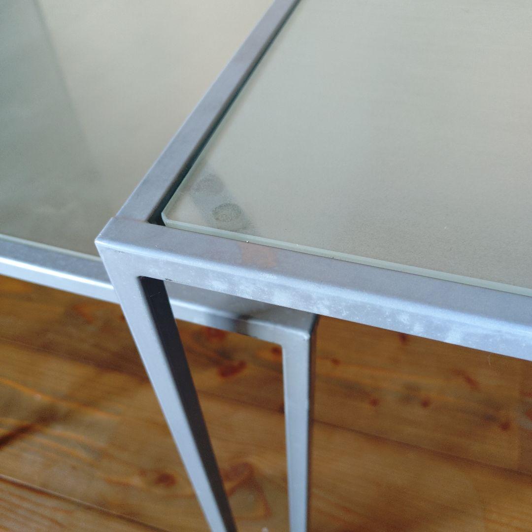 ガラス & 金属 テーブル セット　インテリア