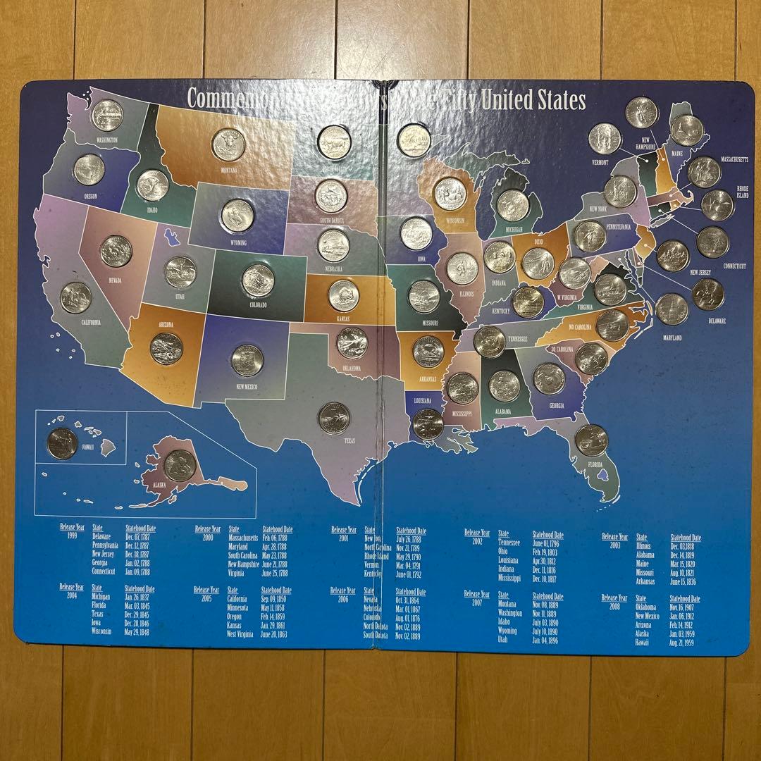 アメリカ 50州 25セント 記念コイン コレクターズマップ - メルカリ